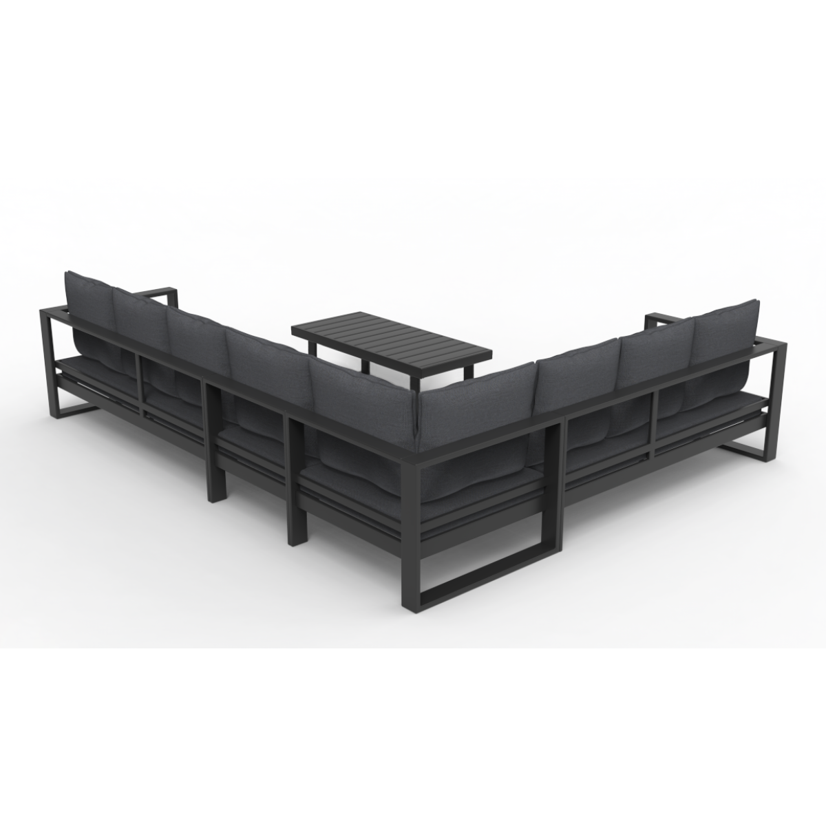 L-Shaped Sofa With Coffee Table. 