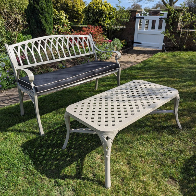 Monastery Bench in black. Ex Display