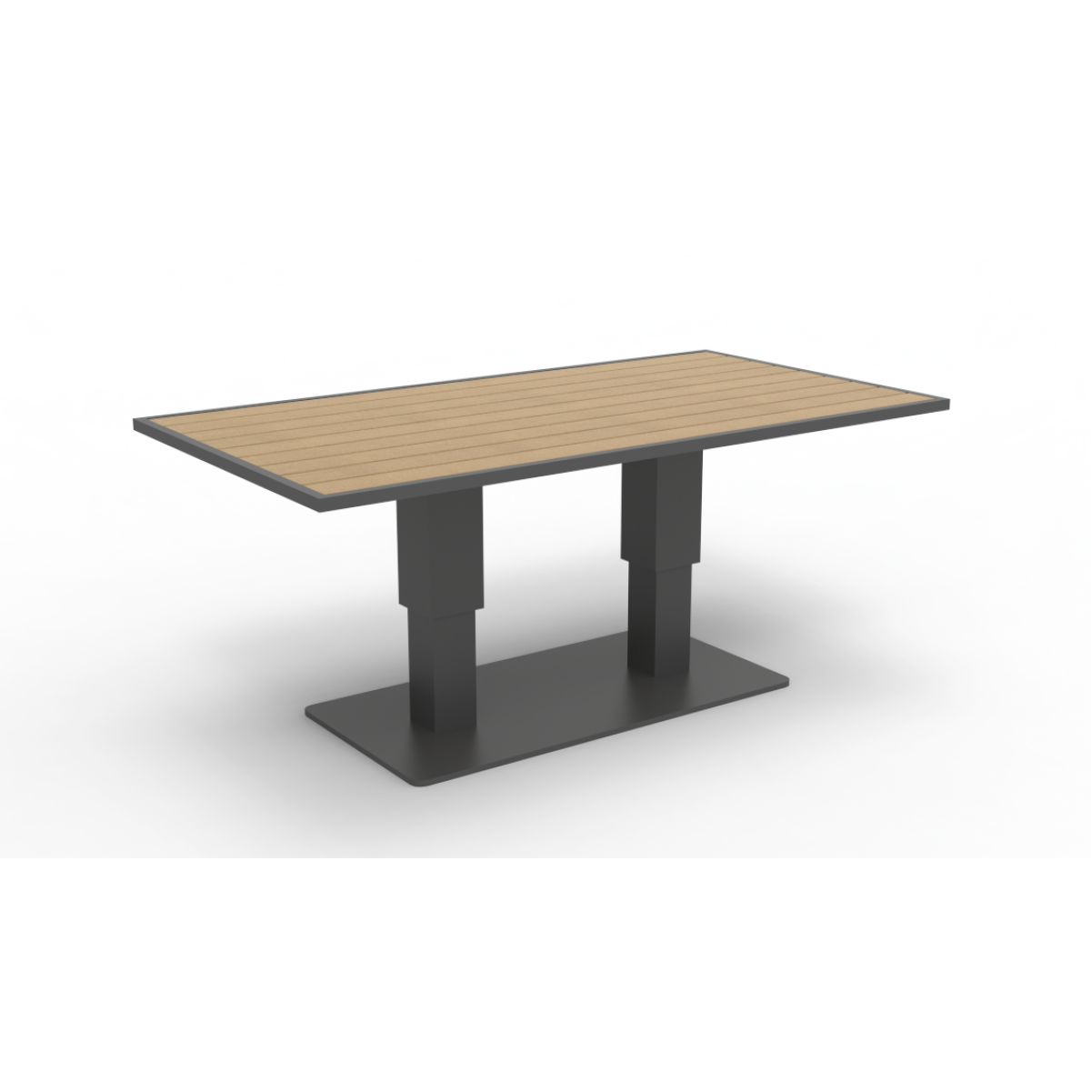Rising table in high position